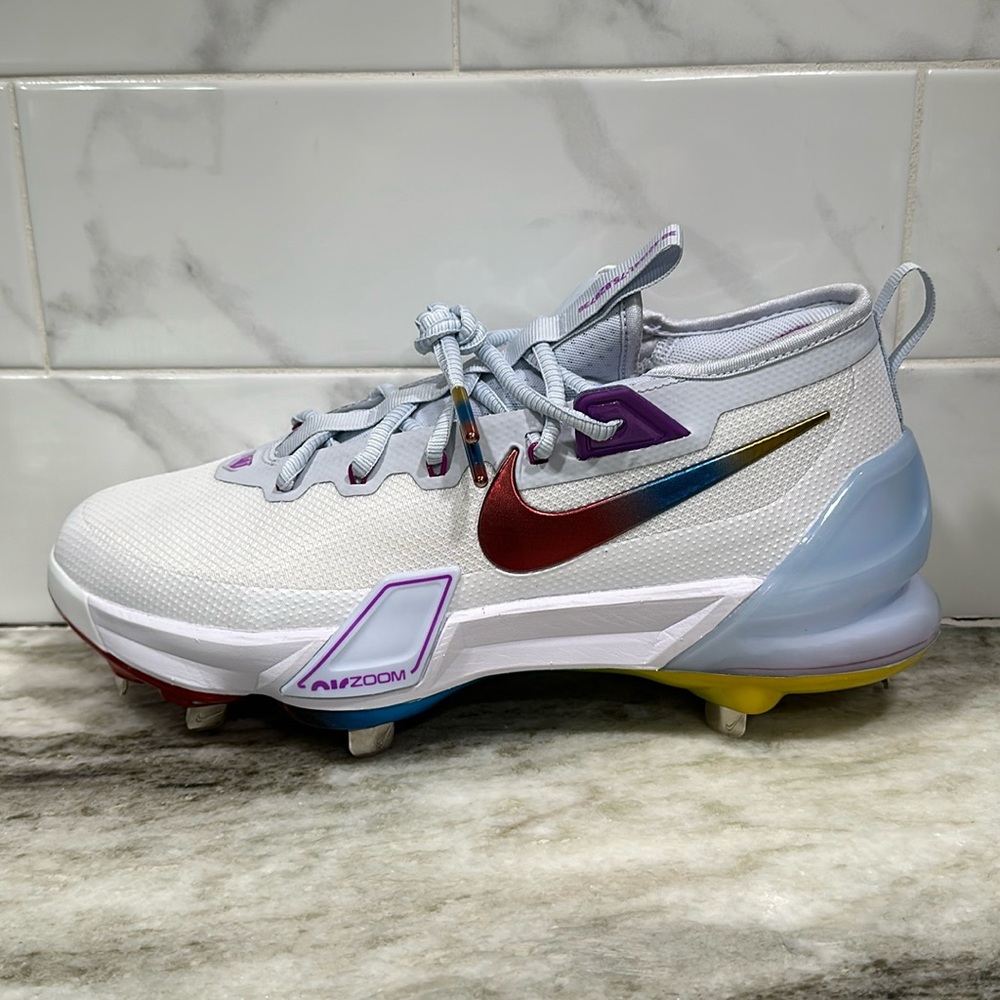 Nike Force Zoom TROUT 9 Elite Men Size 8 Baseball Low Metal Cleats White NEW